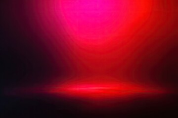 Red stage spotlight, smoky backdrop