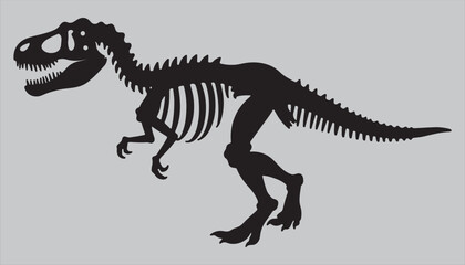 Vector illustration of a tyrannosaurus rex dinosaur, a prehistoric carnivore with a fearsome presence, isolated on a white background