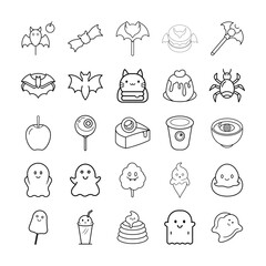 Halloween Food Line Art Vector Bundle Pack