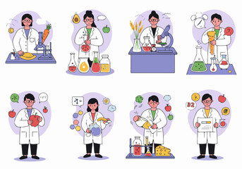 Food Science and Agricultural Research: Scientists and Biologists Working on Nutritional and Crop Development in Lab Settings