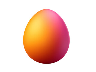 Gradient Pink Orange Yellow Egg Isolated easter egg isolated on a transparent background