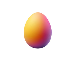 Gradient Pink Orange Yellow Egg Isolated easter egg isolated on a transparent background