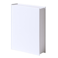 Clean White Hardcover Book with Blank Cover, Ready for Customization and Design Applications