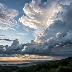 Fototapeta premium clouds over the mountains