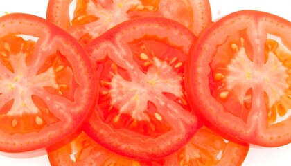 Close-up of sliced tomatoes