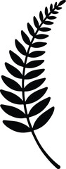 Obraz premium Silhouette fern leaf elegant botanical illustration vector illustrator