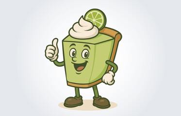 Key Lime Pie Mascot Cartoon Character Logo Template