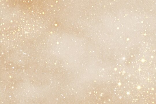Fototapeta Soft, light beige background dotted with golden sparkles