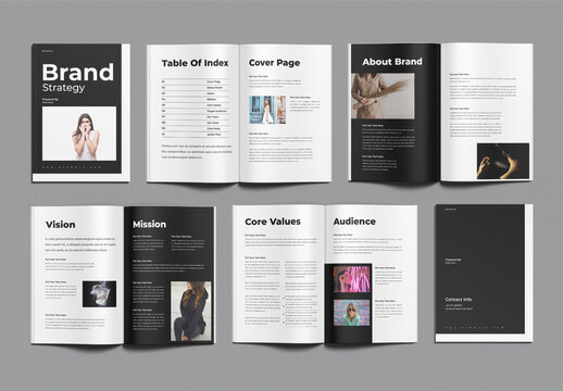 Brand Strategy Layout Template Design