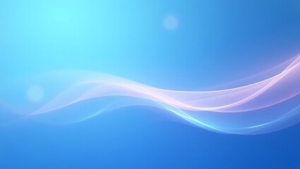 Obraz premium Abstract blue background with glowing smooth wave. Modern technology and corporate design. Generative Ai.