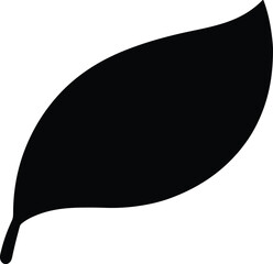 Silhouette simple leaf botanical design element vector illustrator