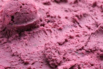 Delicious berry sorbet as background, closeup view