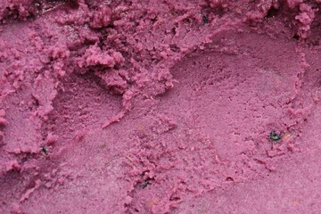 Texture of delicious berry sorbet as background, top view