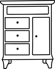 chest of drawers isolated