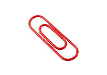 Obraz premium Red Paperclip on White – Bold, Minimalist Office Essential