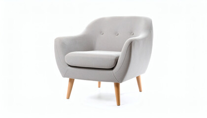 Modern Sofa Chair Isolated on White Background for Product Photography, E-Commerce, and Interior Design Use