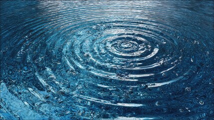 Dynamic blue ripples radiate in concentric patterns, creating a captivating and fluid abstract design.
