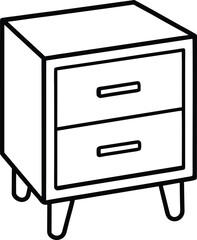 chest of drawers isolated