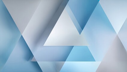 Abstract geometric background featuring overlapping light blue and white triangles