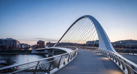 Obraz premium Sleek Modern Pedestrian Bridge