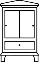 black and white furniture vector