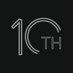 10th anniversary Vector Badge 10th year celebration banner 10 