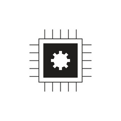vector illustration of a computer chip
