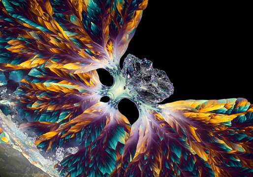 Abstract neural network explosion with teal and gold fractal patterns radiating from glowing center, conceptual synaptic connections and brain energy flow