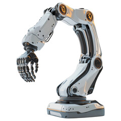 Mechanical Arm Innovation: A cutting-edge mechanical arm, representing the future of industrial automation, showcasing sleek design and intricate engineering detail. 