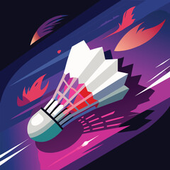 Sports badminton poster design template