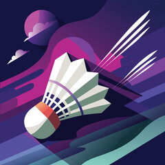 Sports badminton poster design template