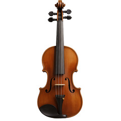 Obraz premium Elegant Wooden Violin with Rich Brown Finish, Showcasing Intricate Craftsmanship and Musical Heritage