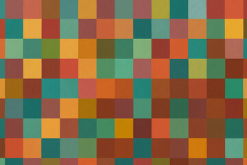 Colorful square pixel mosaic pattern , abstract texture background design. Seamless checkered vector art.	