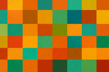 Colorful square pixel mosaic pattern , abstract texture background design. Seamless checkered vector art.	