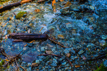 Colorful Rocks of Waterfalls in Washington