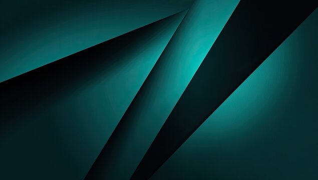 Teal and black layered geometric abstract design