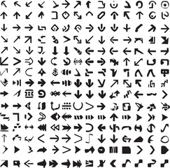 Creative Arrow Icon Set – Mixed Modern Vector Navigation Symbols