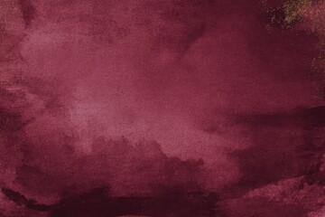 Deep burgundy watercolor wash with subtle gold speckles