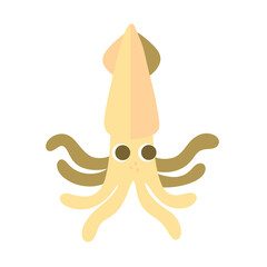 Pastel Kawaii Squid PNG Transparent Clipart