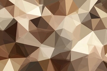 Abstract geometric pattern of interlocking triangles in warm brown and beige tones