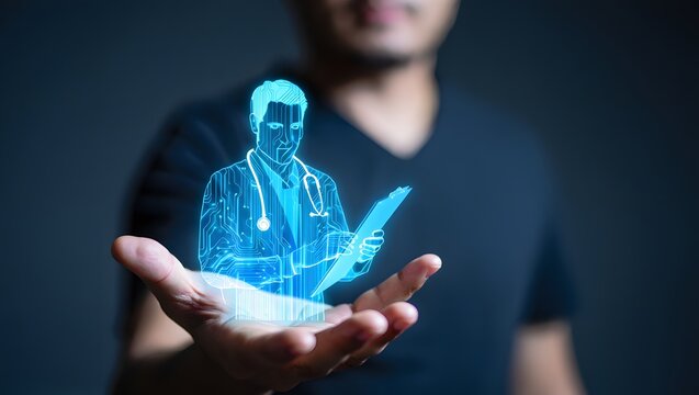 Virtual Holographic Doctor Projection in Hand