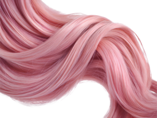 Pink wig, isolated on white background