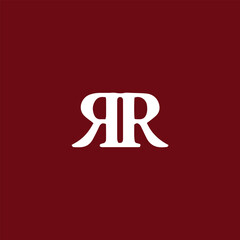 letters rr text logo design vector