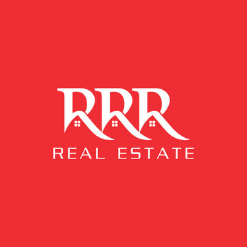 letters rrr real estate logo design vector