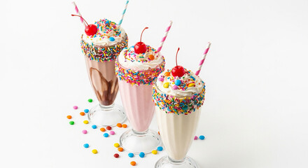 milkshake in glasses