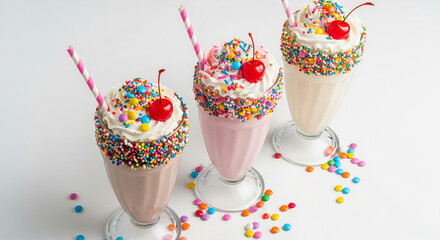 milkshake in glasses