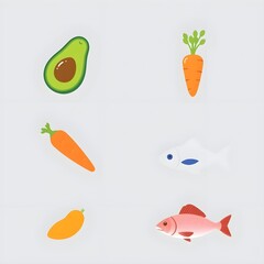 set of vegetables