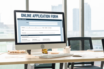 Online application form for modish registration on the internet website