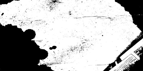 Black and White Grunge Texture with Abstract Ink Splatter Elements  and a newspaper in the corner  and a monochrome design.