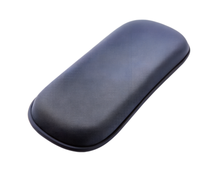 Ergonomic gel wrist rest support pad for computer mouse and keyboard, isolated on transparent background